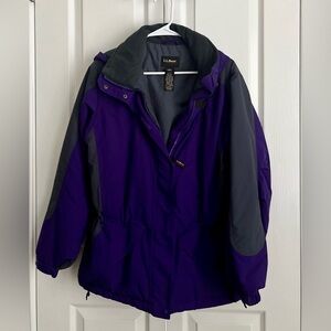 LL BEAN WOMENS COAT, THINSULATE, PURPLE, SIZE MEDIUM